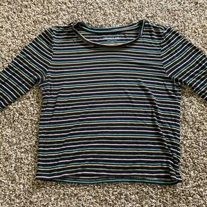 super soft long sleeve striped baby tee